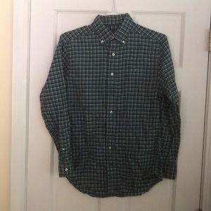 Vineyard Vines, long sleeve, Men’s sm, green plaid/ flannel, hardly worn